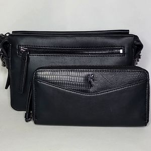 SIMPLY VERA ▪︎ 2-PIECE BLACK PURSE & WALLET